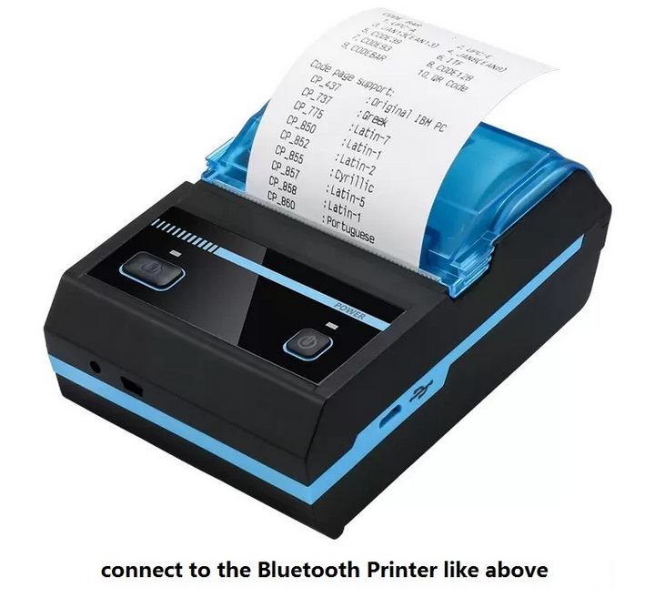 connect ad bluetooth printer in print temperatus records